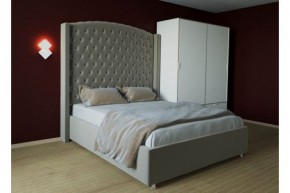 Кровать Версаль ЛЮКС с ПМ 1200 (велюр серый) в Магнитогорске - magnitogorsk.ok-mebel.com | фото