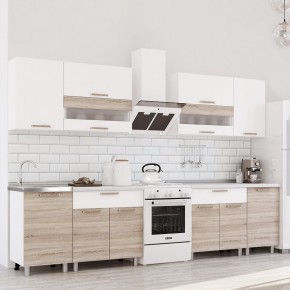 Кухня Айсбери 2.4 м (Белый/Дуб Сонома) в Магнитогорске - magnitogorsk.ok-mebel.com | фото