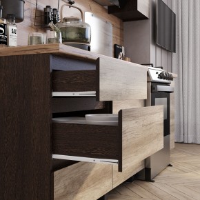Кухня Энигма 1.6 м (венге/дуб каньон) в Магнитогорске - magnitogorsk.ok-mebel.com | фото 2