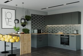 Кухня угловая Антрацит 2600х1600 (Стол. 38мм) в Магнитогорске - magnitogorsk.ok-mebel.com | фото