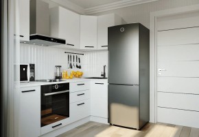 Кухонный гарнитур Белый Глянец 2200*1000 (Стол. 26мм) в Магнитогорске - magnitogorsk.ok-mebel.com | фото