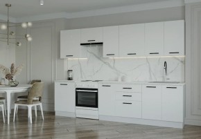 Кухонный гарнитур Белый Глянец 3000 (Стол. 26мм) в Магнитогорске - magnitogorsk.ok-mebel.com | фото