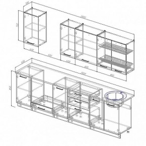 Кухонный гарнитур Жемчуг 2800 (Стол. 38мм) в Магнитогорске - magnitogorsk.ok-mebel.com | фото 2