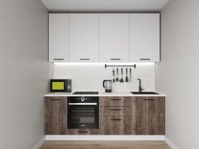 Кухонный гарнитур Старое Дерево 2200 h950 (Стол. 38мм) в Магнитогорске - magnitogorsk.ok-mebel.com | фото