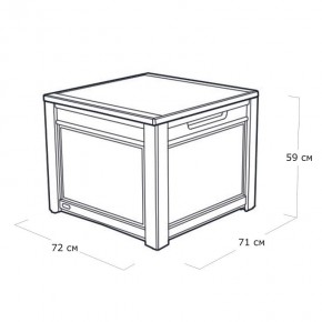 Квадратный сундук Cube Rattan 208 л в Магнитогорске - magnitogorsk.ok-mebel.com | фото 4