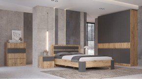 ЛЕНОРА Спальный гарнитур (модульный) графит в Магнитогорске - magnitogorsk.ok-mebel.com | фото