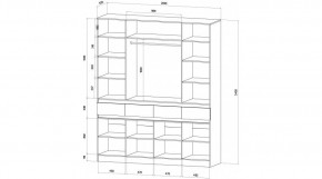 ЛЕНОРА Спальный гарнитур (модульный) графит в Магнитогорске - magnitogorsk.ok-mebel.com | фото 9