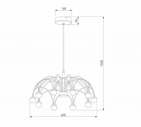 Люстра на штанге Eurosvet Ragno 90030/10 LED золото в Магнитогорске - magnitogorsk.ok-mebel.com | фото 5