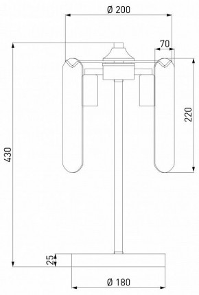 Настольная лампа декоративная Eurosvet Claire 01170/3 золото в Магнитогорске - magnitogorsk.ok-mebel.com | фото 3