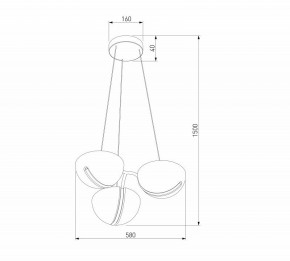 Подвесная люстра Eurosvet Emisfero 50083/3 LED золото в Магнитогорске - magnitogorsk.ok-mebel.com | фото 6