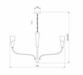 Подвесная люстра Eurosvet Rhyton 60167/6 латунь в Магнитогорске - magnitogorsk.ok-mebel.com | фото 5