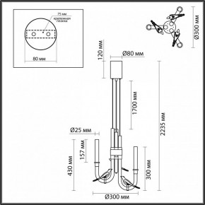 Подвесная люстра Odeon Light Lark 5431/6L в Магнитогорске - magnitogorsk.ok-mebel.com | фото 5