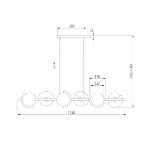 Подвесной светильник Eurosvet Moity 70149/6 черный/латунь Smart в Магнитогорске - magnitogorsk.ok-mebel.com | фото 3