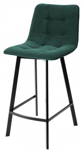 Полубарный стул CHILLI-QB SQUARE зеленый #19, велюр / черный каркас (H=66cm) М-City в Магнитогорске - magnitogorsk.ok-mebel.com | фото 1