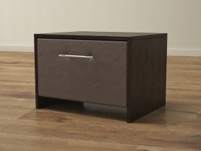 PROxSON Тумба Varna (ЛДСП Венге+экокожа Дуб венге с коричневым) 51x40 в Магнитогорске - magnitogorsk.ok-mebel.com | фото