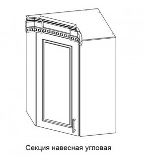 Секция навесная угловая "Верона" (600*600) в Магнитогорске - magnitogorsk.ok-mebel.com | фото