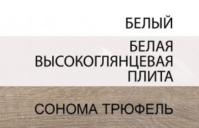 Шкаф 2D/TYP 20A, LINATE ,цвет белый/сонома трюфель в Магнитогорске - magnitogorsk.ok-mebel.com | фото 4