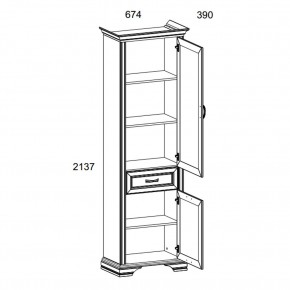 Шкаф 2D1S, MONAKO, цвет Сосна винтаж/дуб анкона в Магнитогорске - magnitogorsk.ok-mebel.com | фото 3