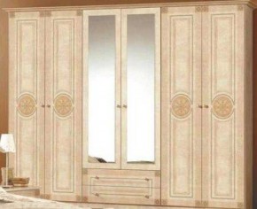Шкаф 6-и дверный с зеркалами (02.146) Рома (беж) в Магнитогорске - magnitogorsk.ok-mebel.com | фото