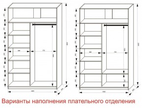 Шкаф-купе 1400 серии SOFT D6+D6+B2+PL3 (2 ящика+2штанги) профиль «Капучино» в Магнитогорске - magnitogorsk.ok-mebel.com | фото 7