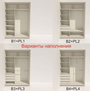 Шкаф-купе 1400 серии SOFT D8+D2+B2+PL4 (2 ящика+F обр.штанга) профиль «Графит» в Магнитогорске - magnitogorsk.ok-mebel.com | фото 6