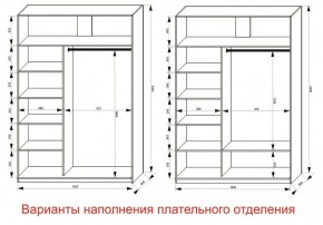 Шкаф-купе 1600 серии SOFT D1+D3+B2+PL1 (2 ящика+1штанга) профиль «Графит» в Магнитогорске - magnitogorsk.ok-mebel.com | фото 6