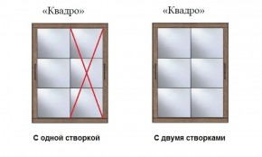 Шкаф-купе №19 Серия 3 Квадро (2000) Ясень Анкор светлый в Магнитогорске - magnitogorsk.ok-mebel.com | фото 3