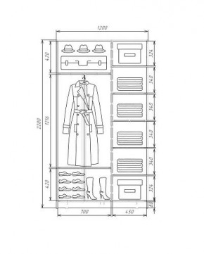 Шкаф-купе ХИТ 22-4-12-88 (420) в Магнитогорске - magnitogorsk.ok-mebel.com | фото 5