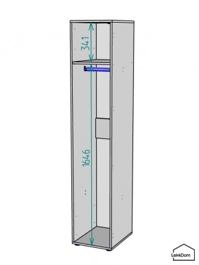 Шкаф Linnea MHR-1PO 2050х400х510 (Белый-М 11.1.1) в Магнитогорске - magnitogorsk.ok-mebel.com | фото 3