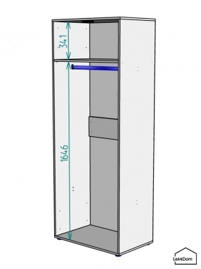 Шкаф Linnea MHR-2PO 2050х800х510 (Белый-М 11.1.1) в Магнитогорске - magnitogorsk.ok-mebel.com | фото 3