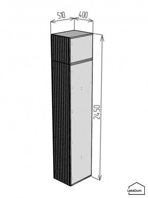 Шкаф с антресолью Linnea MHR-1A-2 2450х400х510 (Белый-М 11.1.1) в Магнитогорске - magnitogorsk.ok-mebel.com | фото 2