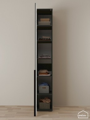 Шкаф с антресолью Linnea MHR-1A-2 2450х400х510 (Графит-М 11.1.25) в Магнитогорске - magnitogorsk.ok-mebel.com | фото 4