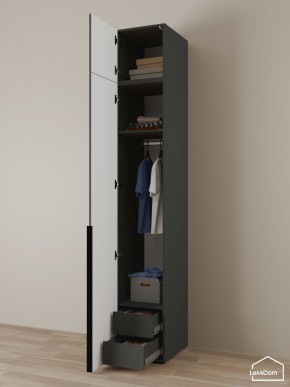 Шкаф с антресолью Linnea MHR-1A-3 2450х400х510 (Графит-М 11.1.25) в Магнитогорске - magnitogorsk.ok-mebel.com | фото 5