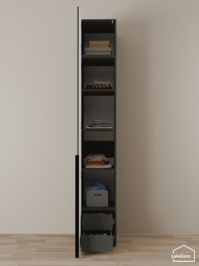 Шкаф с антресолью Linnea MHR-1A-4 2450х400х510 (Графит-М 11.1.25) в Магнитогорске - magnitogorsk.ok-mebel.com | фото 4