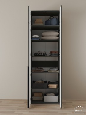 Шкаф с антресолью Linnea MHR-2A-2 2450х800х510 (Графит-М 11.1.25) в Магнитогорске - magnitogorsk.ok-mebel.com | фото 4