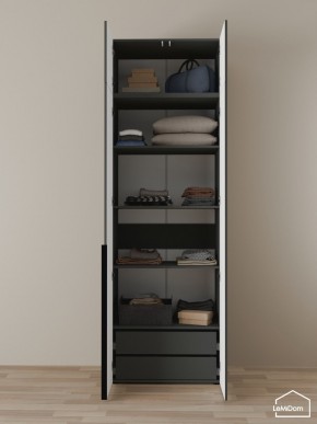 Шкаф с антресолью Linnea MHR-2A-3 2450х800х510 (Графит-М 11.1.25) в Магнитогорске - magnitogorsk.ok-mebel.com | фото 5