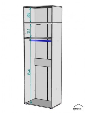 Шкаф с антресолью Linnea MHR-2POA-1 2450х800х510 (Белый-М 11.1.1) в Магнитогорске - magnitogorsk.ok-mebel.com | фото 3
