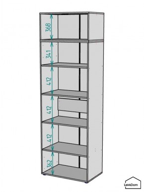 Шкаф с антресолью Linnea MHR-2POA-2 2450х800х510 (Белый-М 11.1.1) в Магнитогорске - magnitogorsk.ok-mebel.com | фото 3