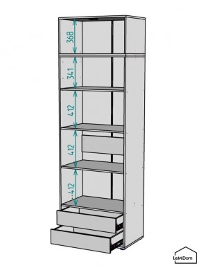 Шкаф с антресолью Linnea MHR-2POA-4 2450х800х510 (Белый-М 11.1.1) в Магнитогорске - magnitogorsk.ok-mebel.com | фото 3