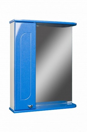 Шкаф-зеркало Радуга Синий металлик 55 левый АЙСБЕРГ (DA1129HZR) в Магнитогорске - magnitogorsk.ok-mebel.com | фото 1