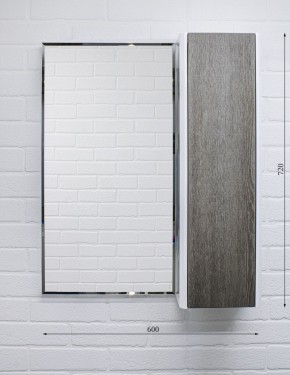 Шкаф-зеркало Uno 60 Дуб серый левый/правый Домино (DU1503HZ) в Магнитогорске - magnitogorsk.ok-mebel.com | фото 7
