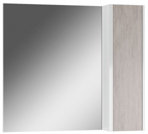 Шкаф-зеркало Uno 80 Дуб серый левый/правый Домино (DU1504HZ) в Магнитогорске - magnitogorsk.ok-mebel.com | фото 1