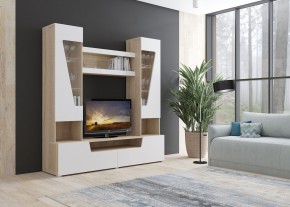 Стенка АНТАЛИЯ 2 (Сонома/Белый софт) в Магнитогорске - magnitogorsk.ok-mebel.com | фото 3