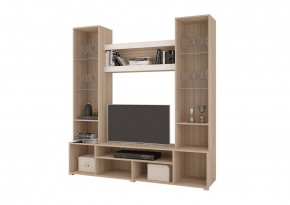 Стенка АНТАЛИЯ 2 (Сонома/Графит софт) в Магнитогорске - magnitogorsk.ok-mebel.com | фото 2