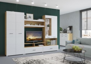 Стенка НЕНСИ 1 (Крафт золотой/Белый глянец) в Магнитогорске - magnitogorsk.ok-mebel.com | фото 3