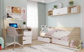Стол 1200/3 ящика АНТАЛИЯ (Сонома/Белый софт) в Магнитогорске - magnitogorsk.ok-mebel.com | фото 2