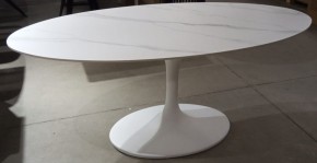 Стол AVOLA 180 MATT WHITE MARBLE SOLID CERAMIC / WHITE М-City в Магнитогорске - magnitogorsk.ok-mebel.com | фото 2