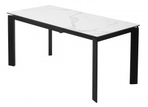 Стол CORNER 120 MATTE STATUARIO Белый мрамор матовый керамика, стекло/ черный каркас, ®DISAUR в Магнитогорске - magnitogorsk.ok-mebel.com | фото 5