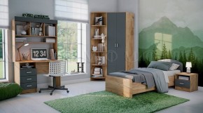 МАРТИНА Стол письменный (Графит/Дуб крафт) в Магнитогорске - magnitogorsk.ok-mebel.com | фото 2