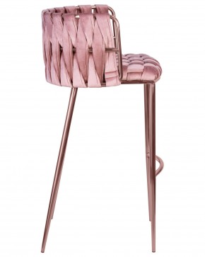 Стул барный DOBRIN EMMA ROSE GOLD, розовый велюр (VF-10) в Магнитогорске - magnitogorsk.ok-mebel.com | фото 3